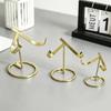 Heart Shaped Crystal Cluster Display Stand with Metal Base, Raw Mineral Specimen Ore Decor, Gold Silver Black Small Medium Large