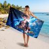 One Piece Printed Swim Towel, Portable Water Absorbent Towel for Beach Camping Daily Bathroom Use