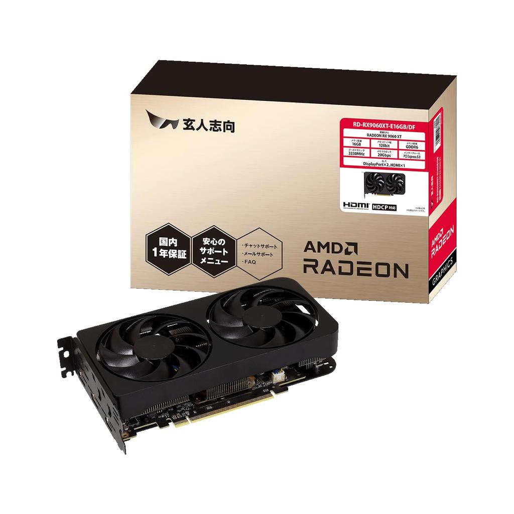 Kuroto Shikou AMD Radeon RX 9060 XT Graphics Card 16GB Dual Fan RD-RX9060XT-E16GB/DF