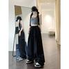 [Real shot three-dimensional waist] Tooling wide-leg pants women's summer large size loose ice silk quick-drying casual pants sports straight