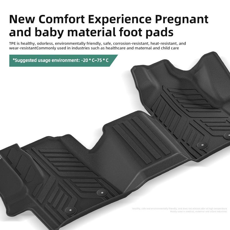 Eco-Friendly TPE Floor Mats for 22-24 Ford Transit - Dirt-Resistant and Custom-Fit.