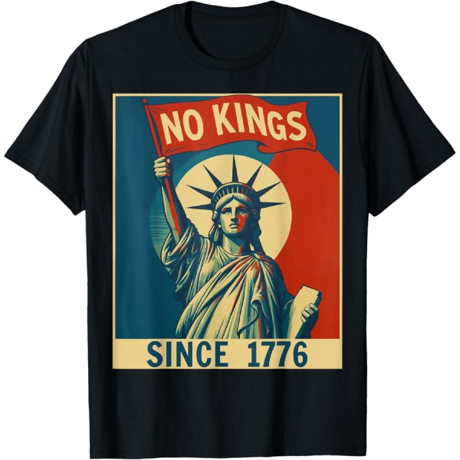 No Kings In America Since 1776 Statue Of Liberty Vintage T-Shirt S