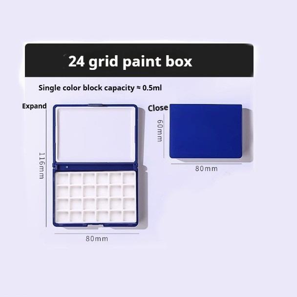 Portable Travel Watercolor Plastic Painting Box with Palette Half Pan Mini Paint Storage Case for Artist Gouache Oil Painting