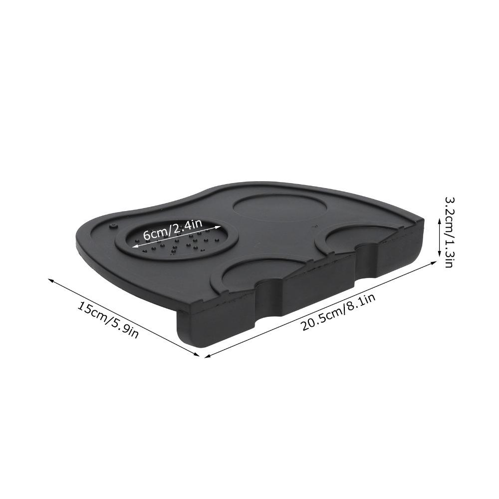 Heat Resistance Coffee Tamper Pad Anti-Slip Design Silicone Espresso Mat Countertop Protector чёрный