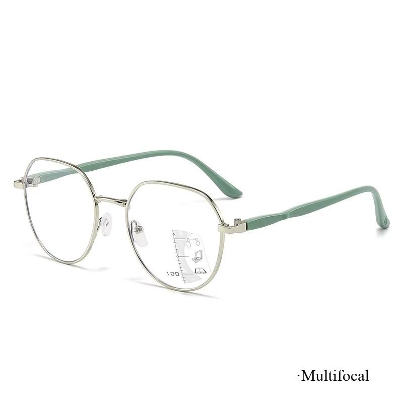 

New Unisex Outdoor Photochromic Multifocal Reading Glasses Ultralight Metal Frame Near Far Sighted Eyeglasses Anti Blue Light 3.5