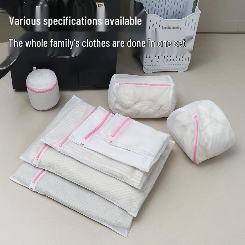 Pink Mesh Laundry Bag for Machine Wash - Anti-Deformation Clothes Care for Bras & Sweaters