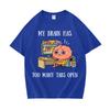 My Brain Has Too Unisexy Tabs Open Women Cotton Aesthetic Teenagers Short Sleeve TShirt Daily Crewneck Casual Loose Tee Streetwear