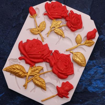 Neue DIY Rose Silikonform Kuchenform Fondant Schokolade Kuchen Dekorieren Werkzeugform