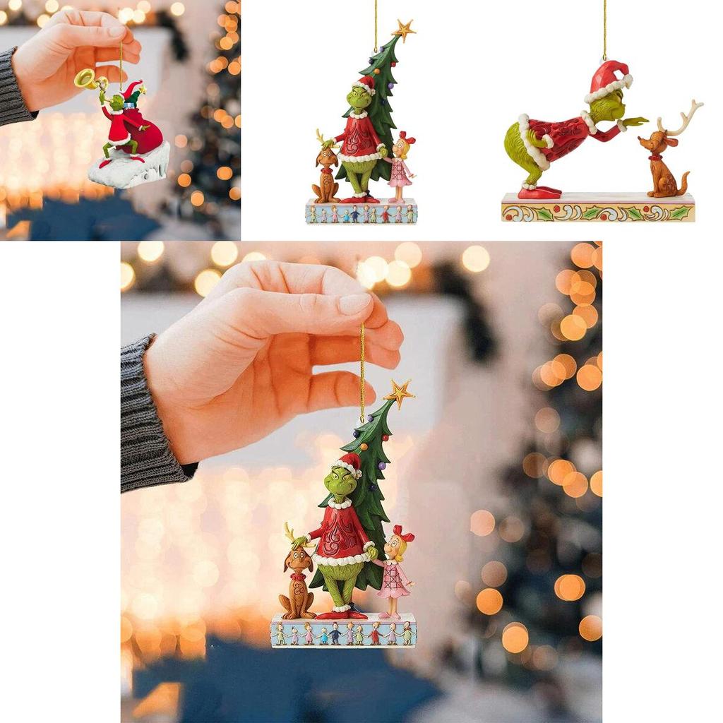 Grinch Christmas Trees Ornaments Xmas Home Decor Pendant Gift