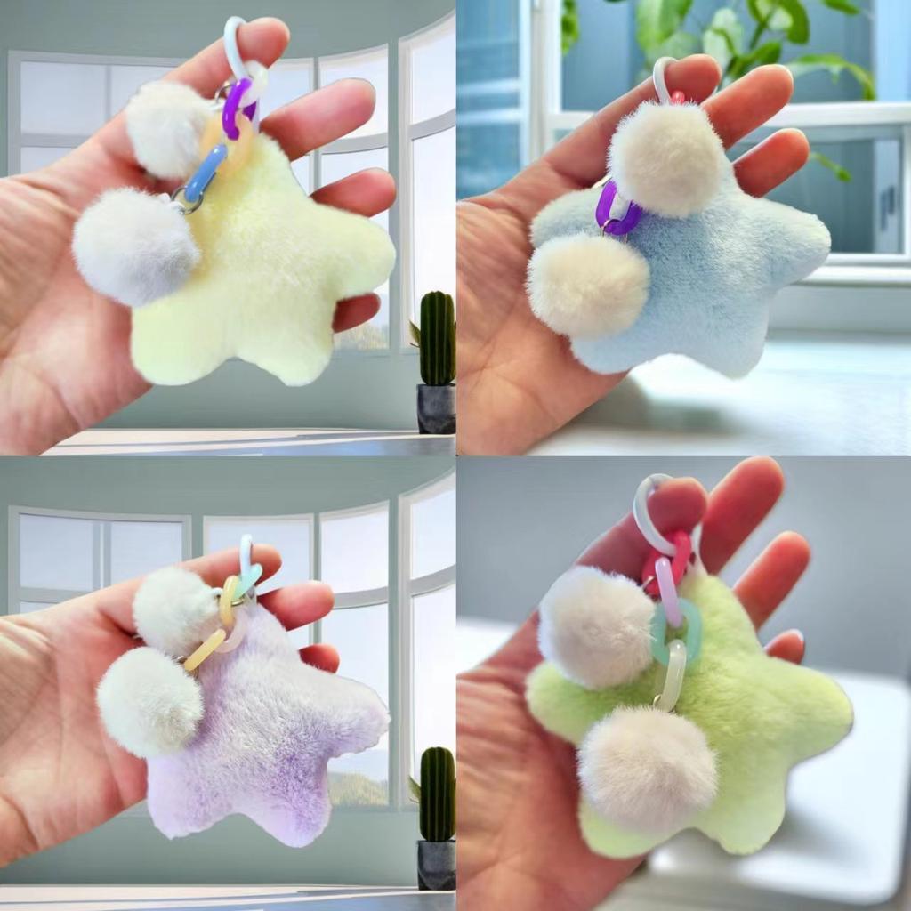 Kreskówka Anime Gwiazda Pluszowy Brelok Wisiorek Mały Prezent Kulka do Włosów Gwiazda Jesień Zima Damska Torba Mały Wisiorek Ozdoba Samochodowa