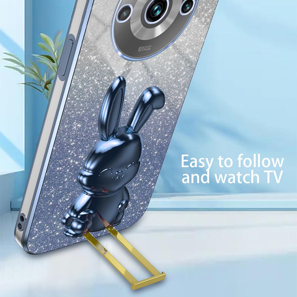 For Realme 11 Pro 5G/11 Pro+ 5G Cartoon Rabbit Phone Shell Cover Slim-fit Kickstand Phone Case