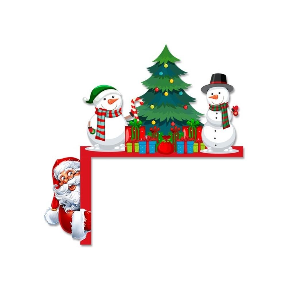 DIY Door Frame Decor Wooden Christmas Sticker NEW Christmas Decorative Corner Sign