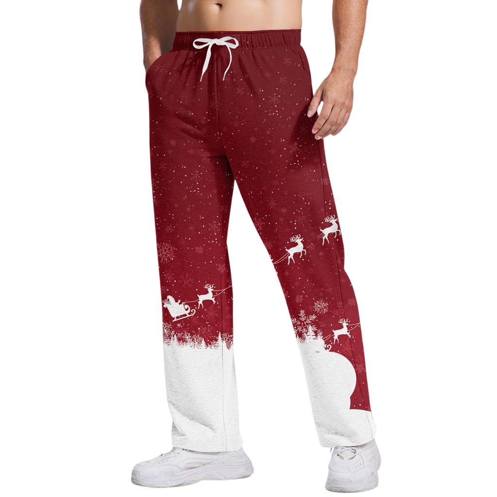 Men's Relaxed-Fit Casual Sweatpants With Stretch Waistband And Drawstring Yoga Pants