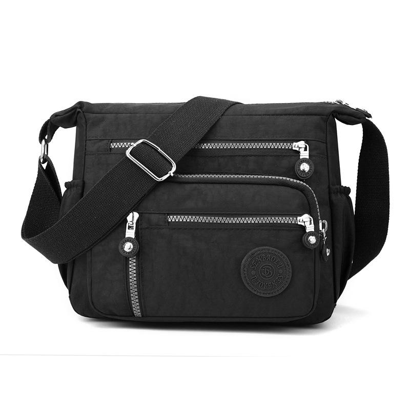 Women s Large Capacity Crossbody Bag with Adjustable Strap  & Multi-Pocket Casual Travel Handbag Suitable for Travel,  Zipper Closure чёрный
