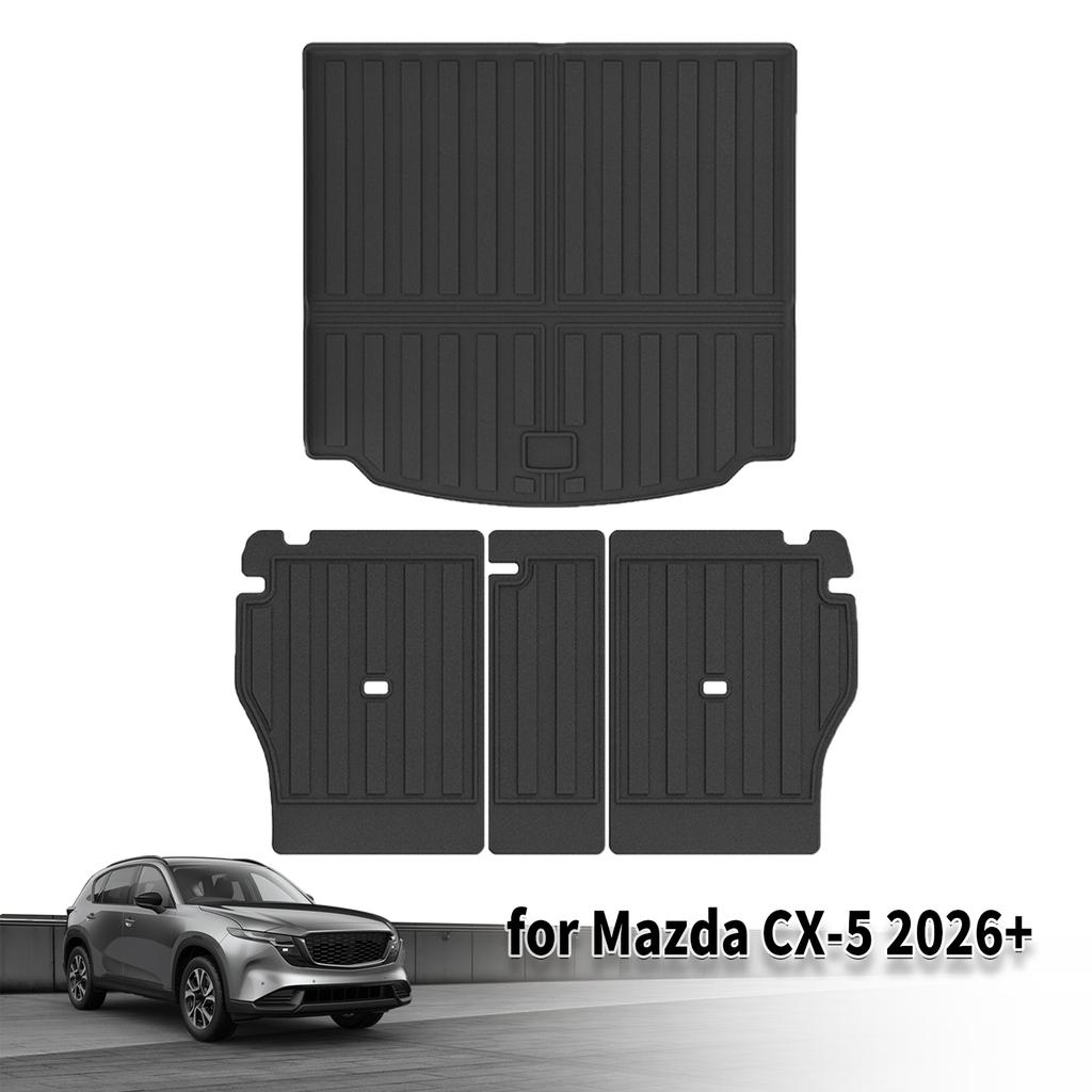 Tapis de sol et protection de coffre en TPE pour Mazda CX‑5 KM RHD version essence 2026 2027, imperméables, faciles à nettoyer, accessoires automo