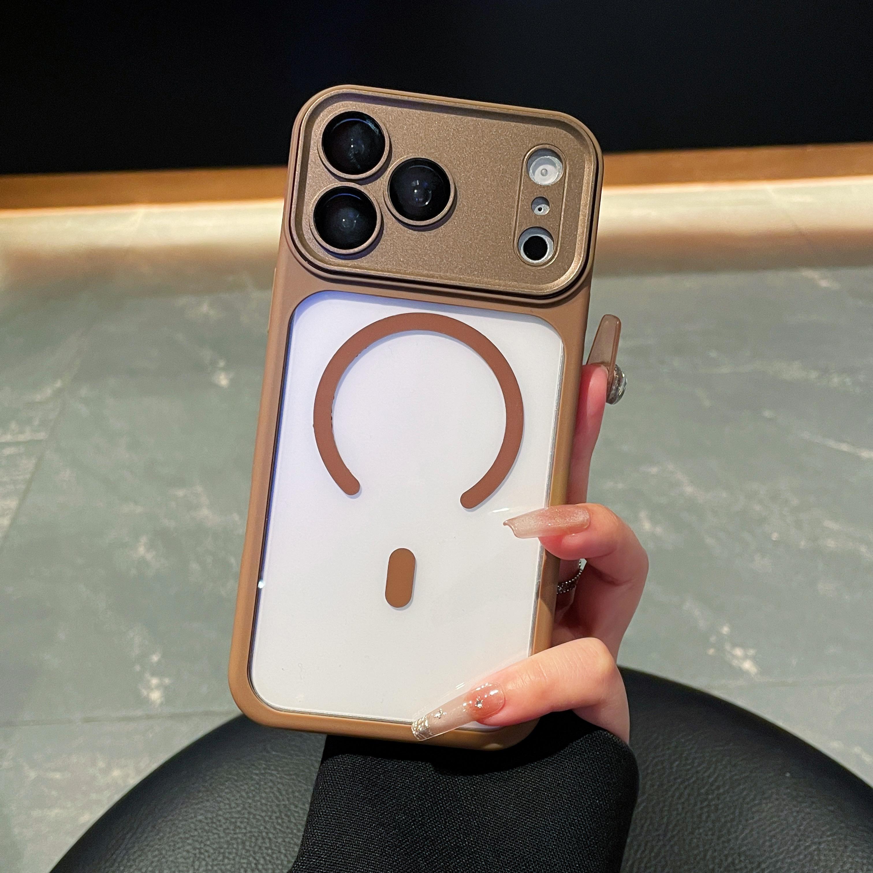 

Transparent Shockproof Phone Case for For Iphone 17 16 Plus 15 14 13 12 Pro Max 11 For Magsafe Charge Magnetic Lens Protection Cover iPhone 12