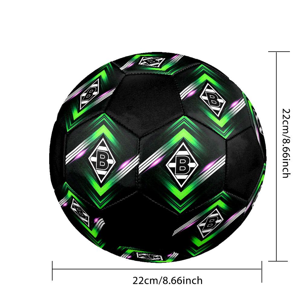 Pallone da Calcio Borussia Taglia 5 Colorato Cucito a Macchina PVC Pronto per la Competizione Resistente Alta Rimbalzabilità