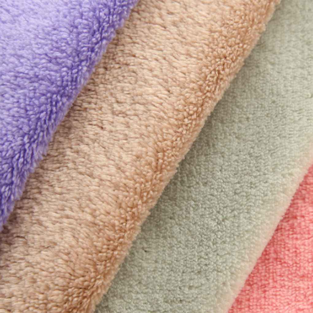 Baby Infant Coral Velvet Hand Towel Cartoon Animal Rabbit Kitchen Hanging Bath Wipe Towel Washcloths Kids Handkerchief