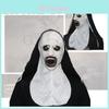 Maschera da Suora in Lattice di Halloween Spaventosa Inquietante e Terrificante Ispirata ai Film Horror