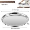 Stainless Steel Multi-Purpose Round Tray - Large Plate for Vegetables, Fish, Barbecue, Commercial or Household Use