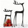 Black Figurine Christmas Decoration, Modern Christmas Figurine, Elegant Interior Holiday Decor