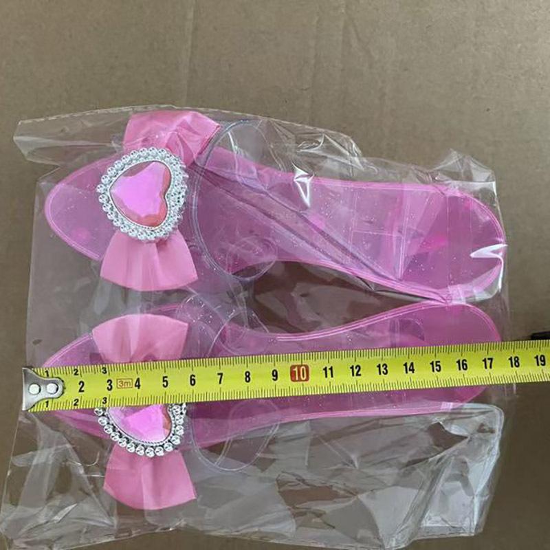 1 Pair High Heels Pretend Play House Games Girl Princess  Shoes Cosplay Prop For Stage Masquerade Special Occasion Decor
