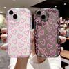 Sweet Girl Powder Love Apple 12promax Anti-drop Mobile Phone Case Iphone14 Soft Case Protective Case 16 Niche Girls