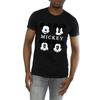 Disney Mens Four Heads Mickey Mouse Cotton T-Shirt