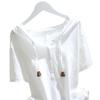 Cotton Hooded Short-Sleeve Women's T-Shirt - Spring/Summer 2025, Loose Fit, Slim, All-Match Pullover, Korean Style.