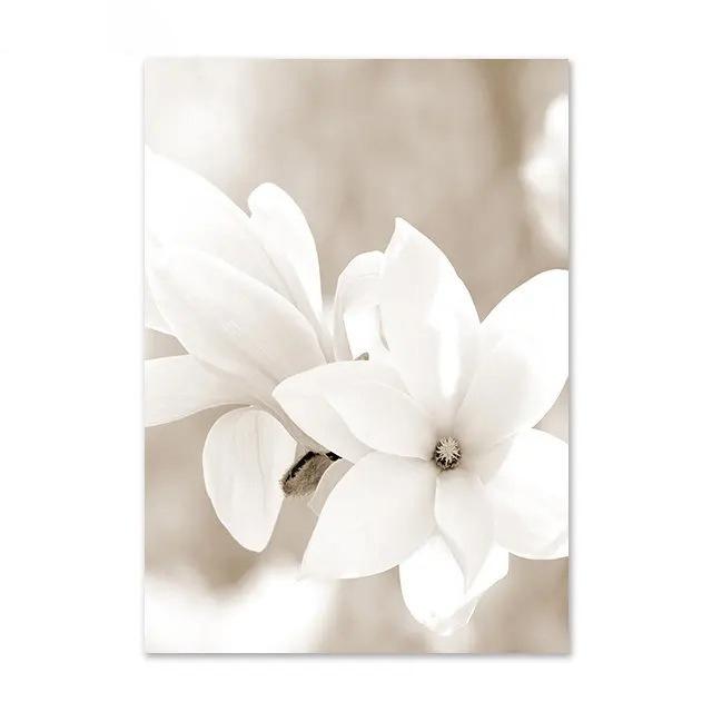 Nordic Beige Dandelion Painting Poster Reed Canvas Art Print Flower Posters Bunny Tail Grass Wall Art Picture Living Room Decor