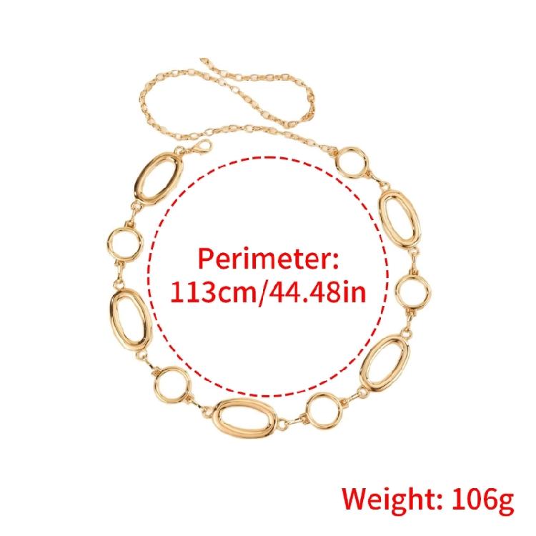 Fashionable Circular Metallic Waist Chain Belt For Women Seeking Unique And Elegant Accessories Formal Occasion Wear