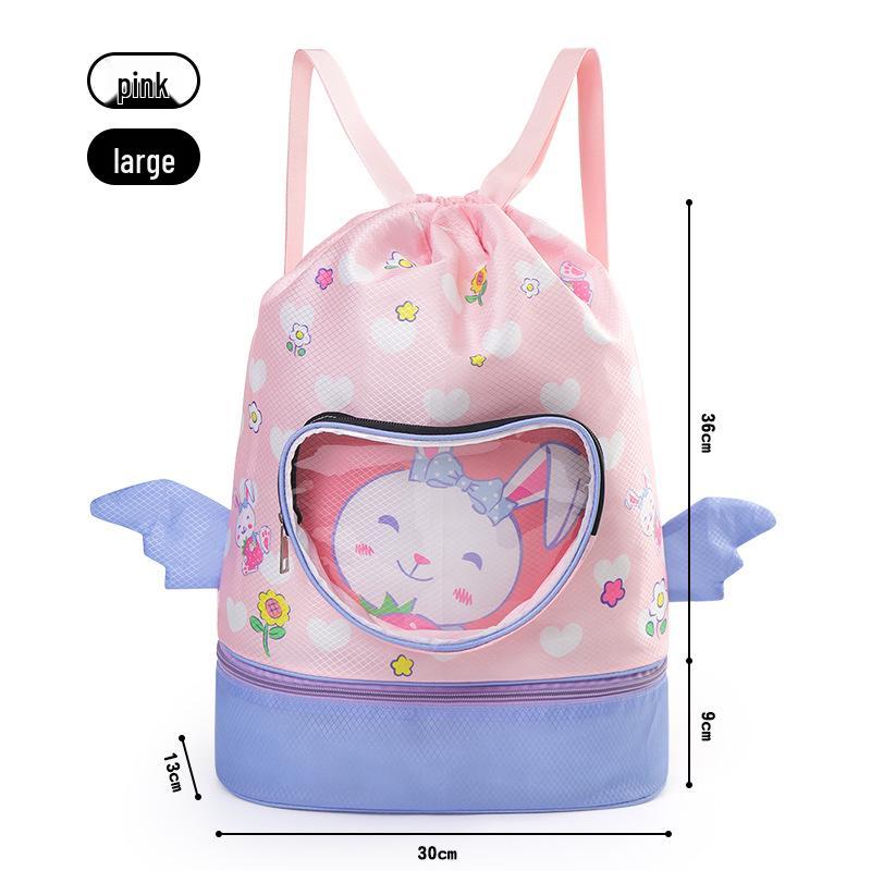 Kinder Wasserdichter Schwimmrucksack: Jungen-Kulturbeutel und Mädchen-Strandtasche mit Trocken-/Nass-Trennung