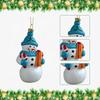 Christmas Snowman Ornament Pendant Home Decor Indoor Photo Prop with Rope for Window Farmhouse Office Fireplace Door Frame