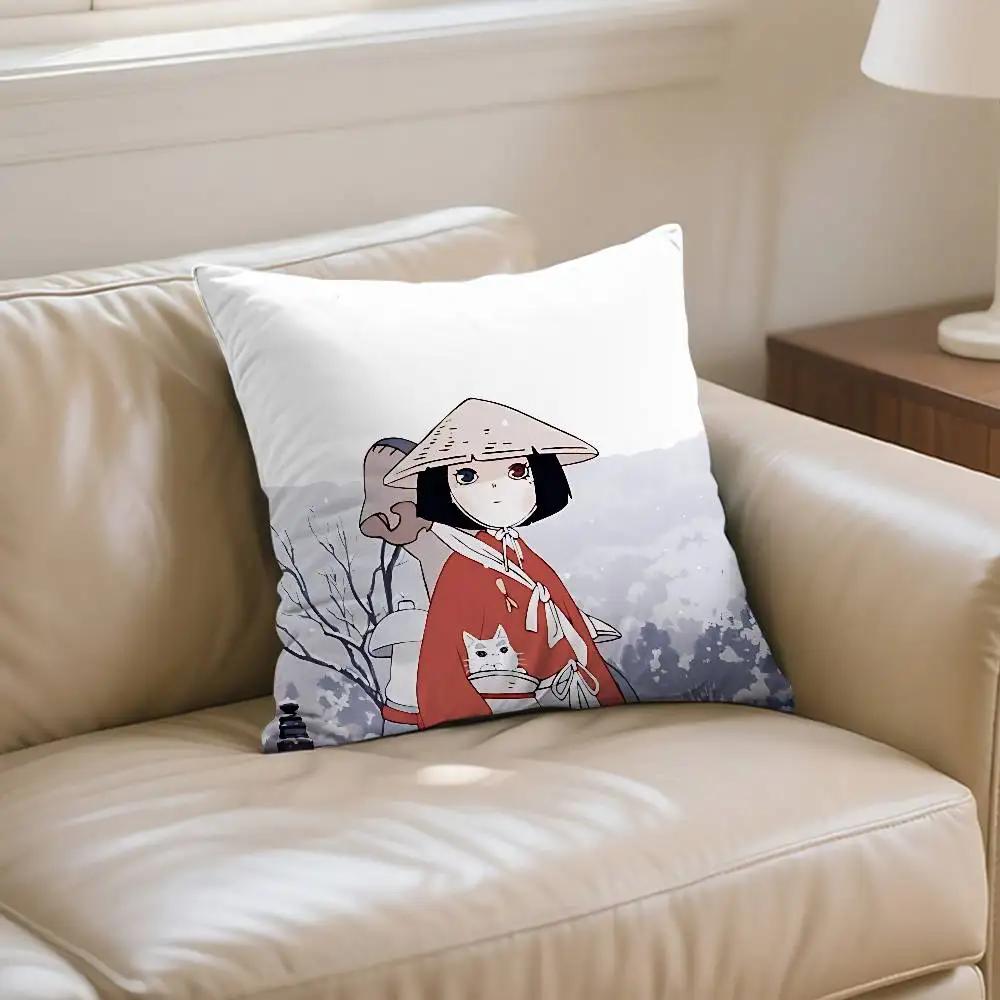 The Heike Story Anime Pillow Case Throw Pillow Cover Nordic Vintage Style Cushion Covers Home Living Room Sofa Couch Seat
