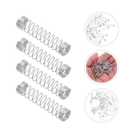 Ipetboom 50pcs Stainless Steel Compression Springs, Small Mechanical Springs for Pen Refills, Durable Ballpoint Pen Springs, Multifunctional