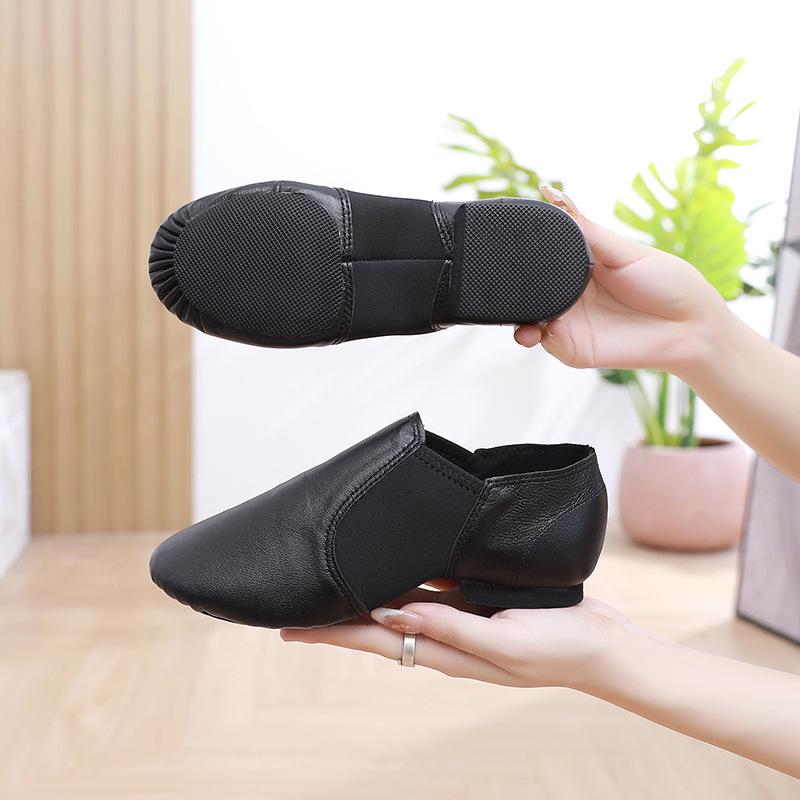 Genuine Leather Jazz and Ballet Dance Shoes with Soft Sole for Girls and Adults