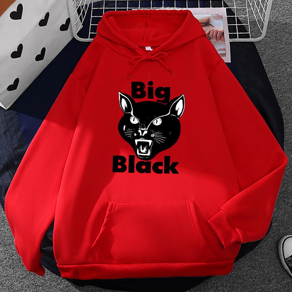 Big Black Band Hoodies CAT Graphic Printing Sweatshirts Heavy Mental Style Pullovers Hooded Men Women Clothes