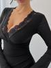 2025 Spring/Summer Women's V-neck Mesh Lace Flared Sleeve Mini Dress