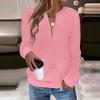 Women'sAutumn Winter New Style Casual Solid Color Minimalist Half Zip Long Sleeve Loose Versatile Hoodie