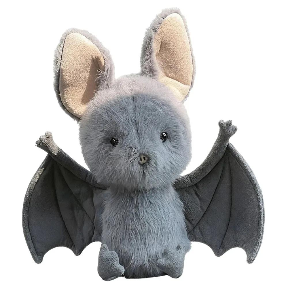 Jc Brooks Bat Cute Grey Bat Plush Toy Soft Stuffed Animal Kawaii Halloween Gift For Kids Collectible Furry Doll For Home Decor