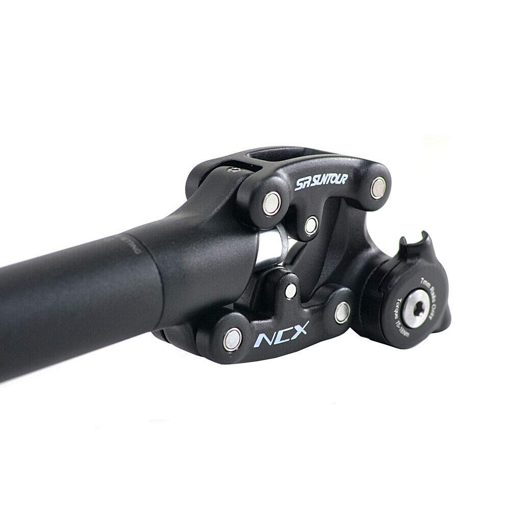 SR SUNTOUR SP12 NCX Suspension Seat Post with Protective Cover VK1919 31.6X350mm,Black,