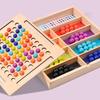 Rolling Bead Montessori Clip Beads Toy Wooden Color Sorting Game  Boy and Girl