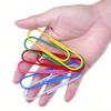 50Pcs 100mm Mega Large Multicolored Jumbo Coated Paper Clips - Ideal for Office and School Document Organization