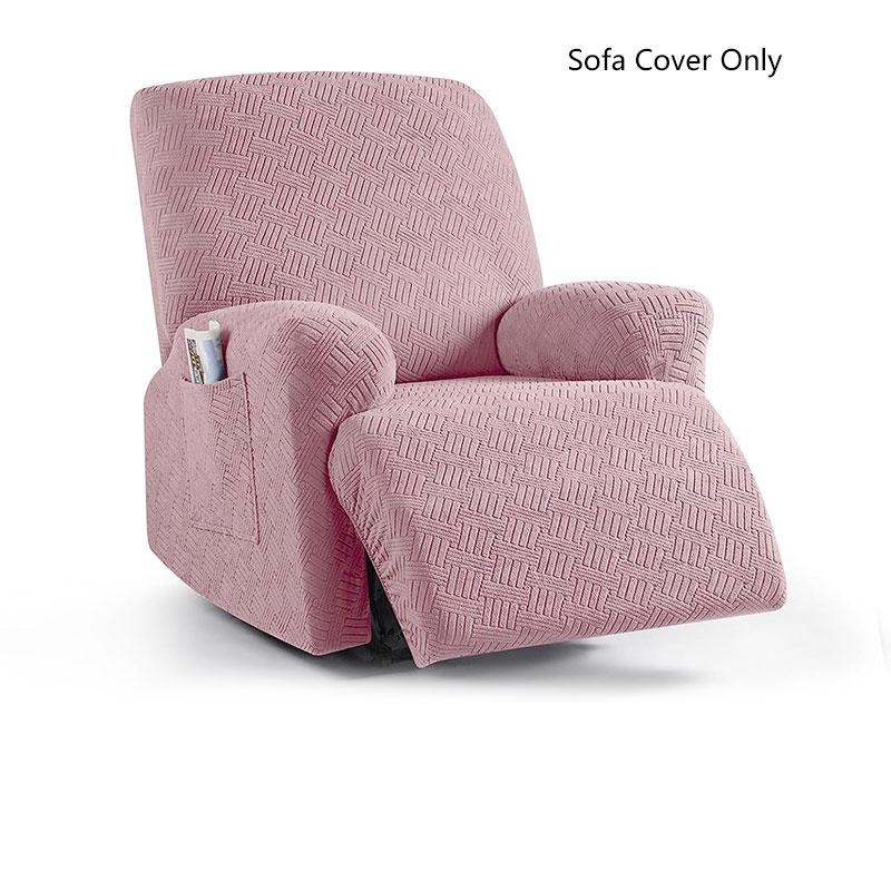 

4-предметный чехол для дивана, однотонный, с узором, кресло-качалка, кушетка, кресло, мягкий розовый