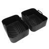 2pcs Silicone Fryer Liners Fit for Foodi Max Dual Zone AF400EU AF300EU 9.5L Fryer Rectangle Reusable Fryer Baskets