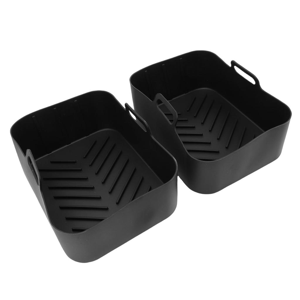 2pcs Silicone Fryer Liners Fit for Foodi Max Dual Zone AF400EU AF300EU 9.5L Fryer Rectangle Reusable Fryer Baskets