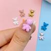 50Pcs New Cute Resin Mini Little Bear Collection Flat Back Parts Embellishments For Hair Bows Nail Enhancement Accessories