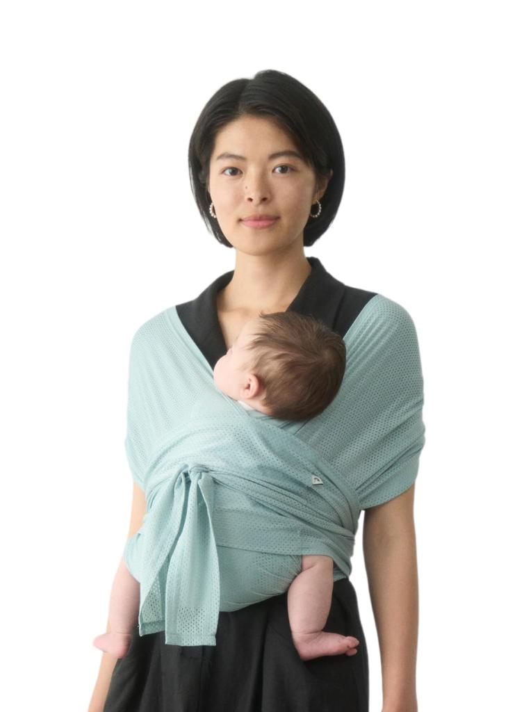 Konny Baby Carrier AirMesh Sling for Comes with Eco International Safety Stays Cool with Just One Mesh (Konny) Newborns, Pouch, Certification, (Mint)