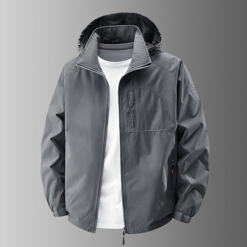 

Men s High-End Windproof Fleece Jacket - Autumn/Winter Casual Outdoor Workwear 2XL (140-160 lbs)