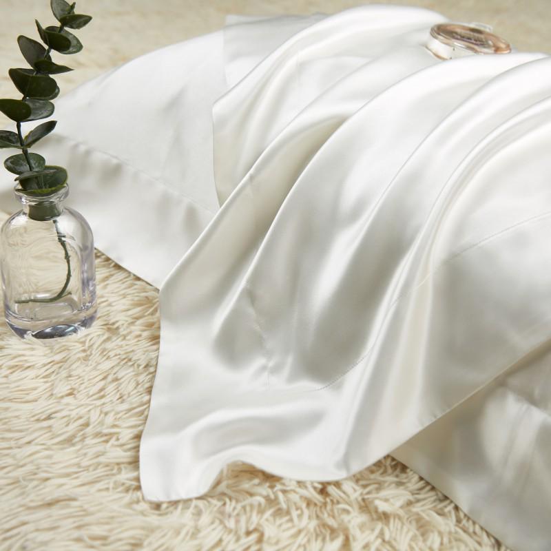Double-Sided Mulberry Silk Satin Pillowcase - Solid Color